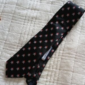 Black Tie with Pirate Skull Pattern